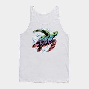 Colorful Sea Turtle Tank Top